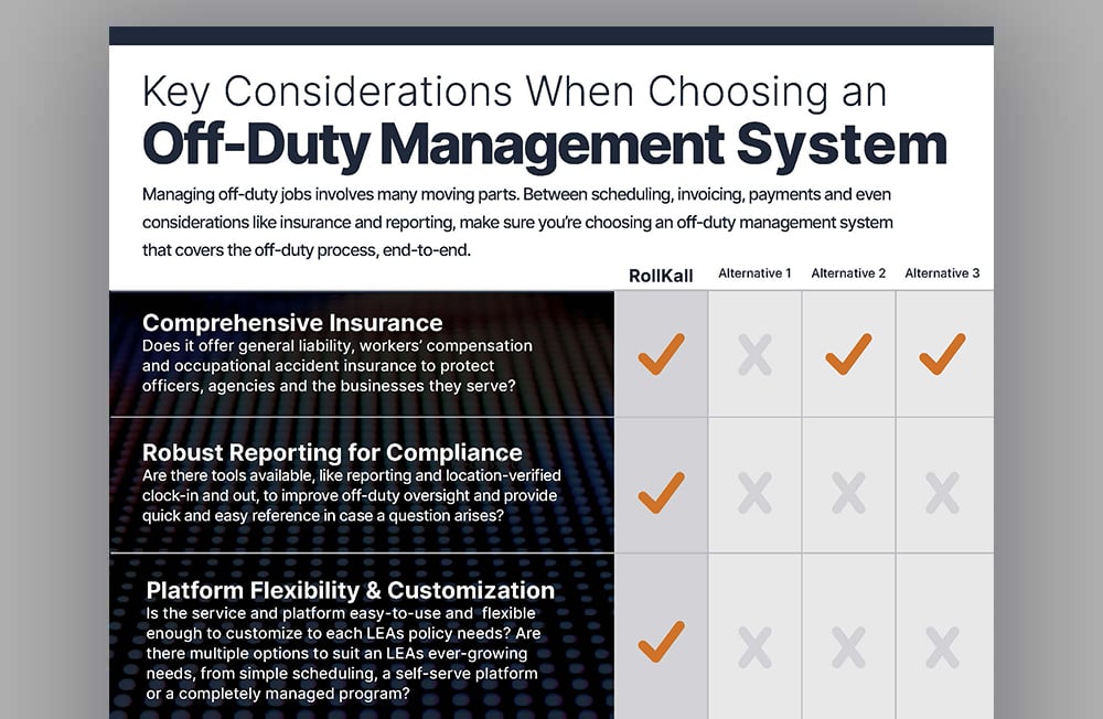 Key Considerations When Choosing an Off Duty Management System