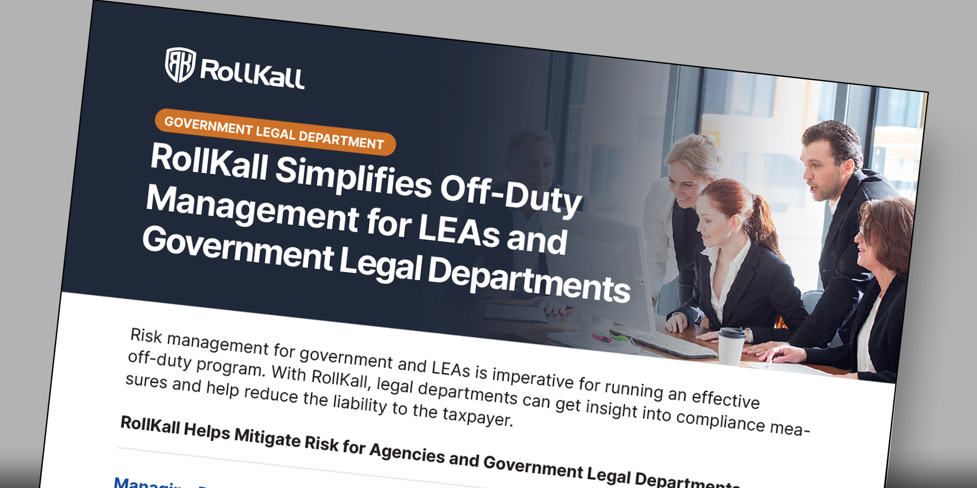 Government Legal Department Brochure