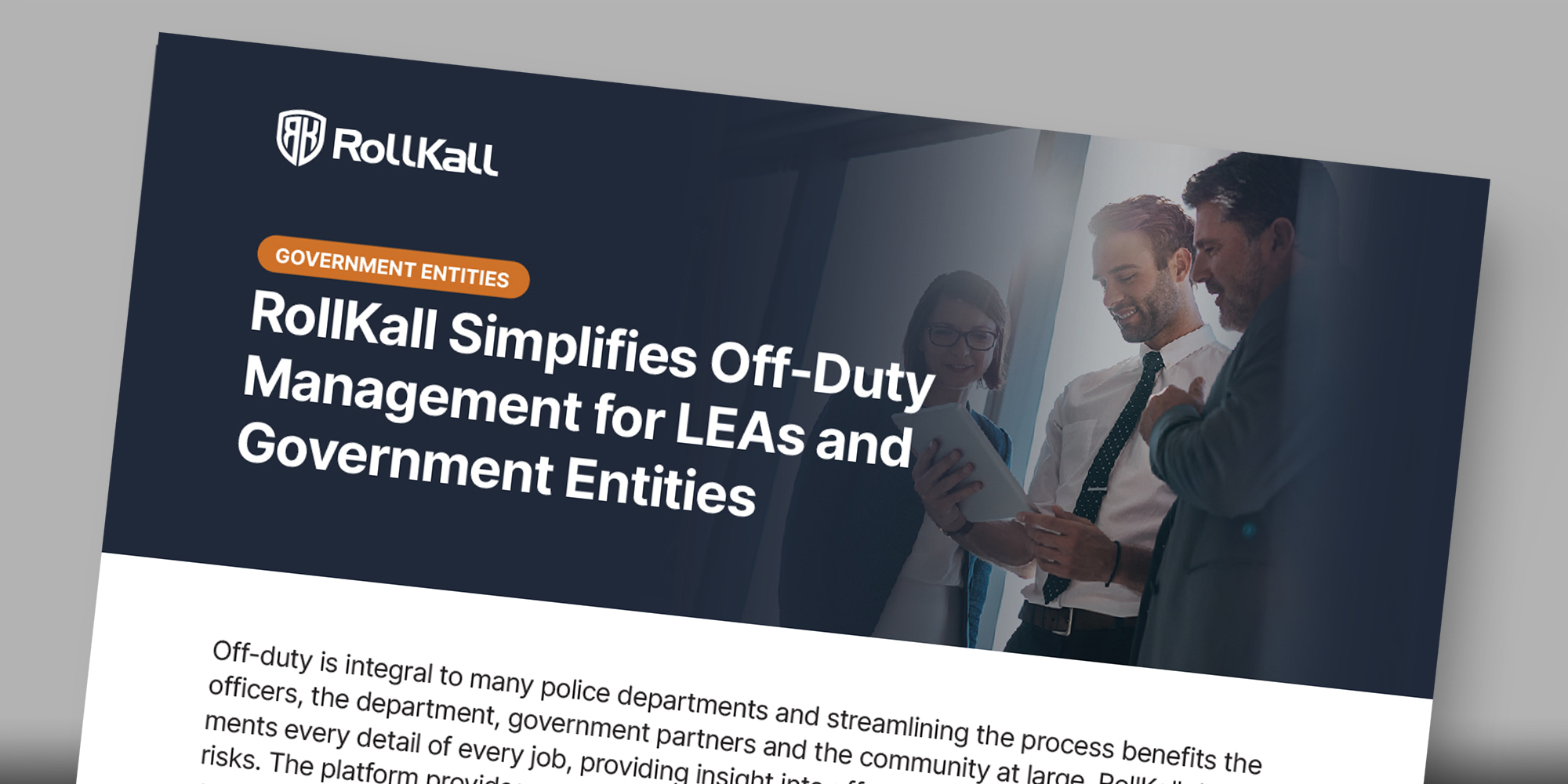 Government Entities Brochure