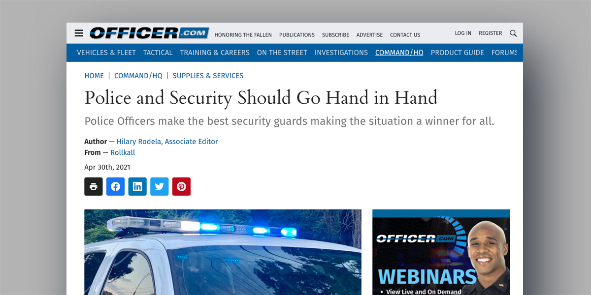 Police and Security Should Go Hand in Hand